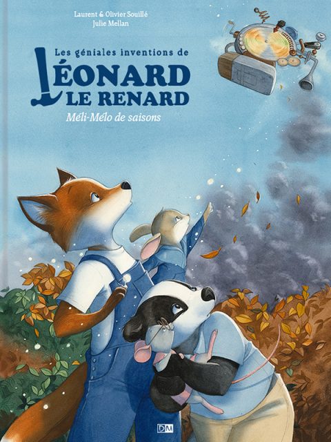 Les Géniales Inventions de Léonard le renard. Méli-Mélo de saisons - Laurent & Olivier Souillé - Julie Mellan - Couverture